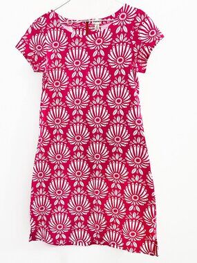 Hatley Pink Floral Tshirt Dress 100% Cotton Casual Summer Midi Dress Size Small